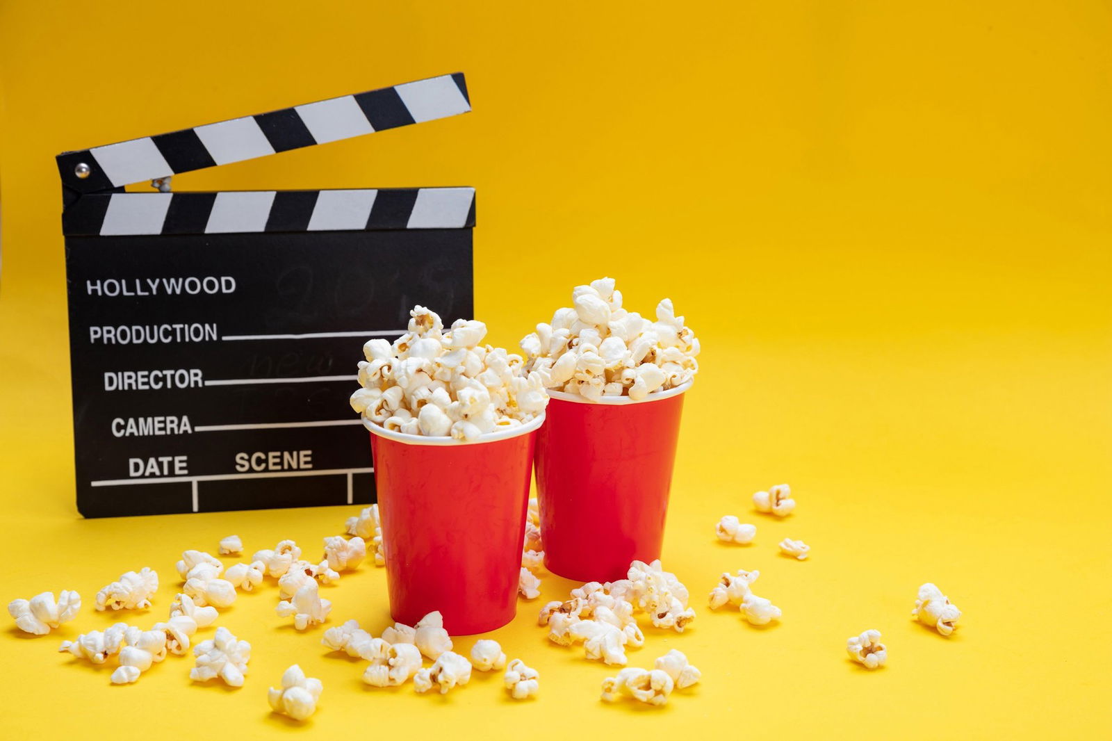 Cinema clapperboard and popcorn — illustrative photo for Cyprus Film Days International Festival