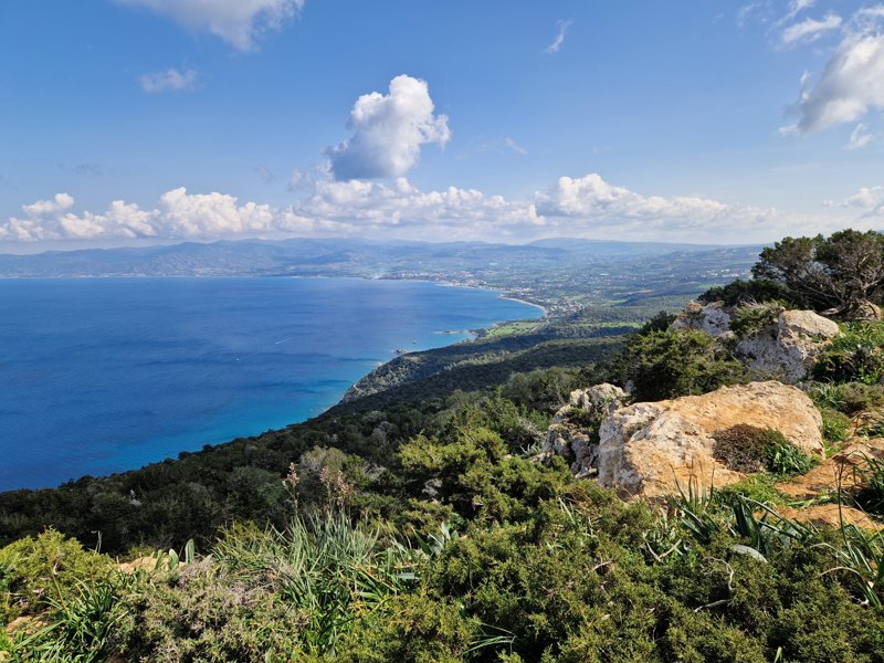 Chrysochou Bay viewed from Moutti tis Sotiras on the Aphrodite Nature Trail