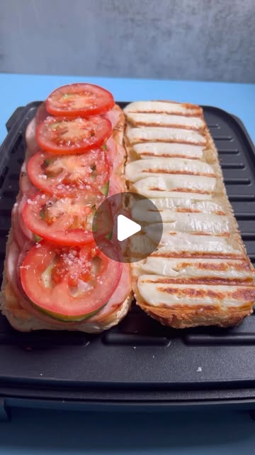 Illustrative grilled cheese and tomatoes